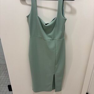 Sage Green Sleeveless Midi Dress